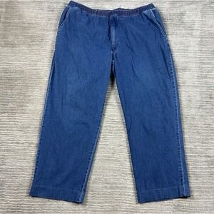 Vintage Sportif USA Jeans Mens XXL Blue Denim Pull On Drawstring Elastic Waist